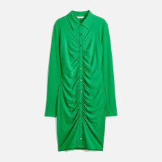 Акція на Сукня-сорочка коротка осіння жіноча H&M 1117967arl S Зелена від Rozetka