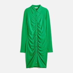 Акция на Сукня-сорочка міні осіння жіноча H&M 1117967arl S Зелена от Rozetka