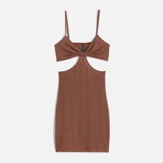 Акція на Сукня коротка літня жіноча H&M 1065276arl XS Коричнева від Rozetka