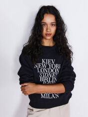Акція на Світшот на флісі жіночий H&M 1011828arl M Чорний від Rozetka