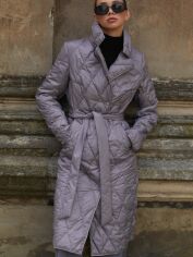 Акция на Куртка демісезонна подовжена жіноча Gepur 45016 S Сіра от Rozetka