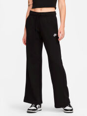 Акция на Спортивные штаны теплые женские Nike Club Fleece Pant Wide FB2727-010 S Черные от Rozetka