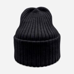 Акция на Дитяча зимова шапка-біні в'язана для дівчинки Anmerino Віста 9050 54-58 Чорна (А_001366) от Rozetka