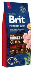 Акція на Сухий корм Brit Premium для дорослих собак великих порід L 15 кг (8595602526468) від Y.UA