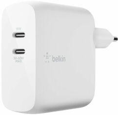 Акція на Belkin USB-C Wall Charger Gan 50 + 18W White (WCH003VFWH) від Y.UA