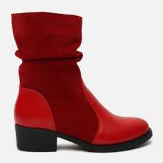 Акція на Жіночі зимові черевики високі Alvista RA372 37 23.5 см Червоні від Rozetka