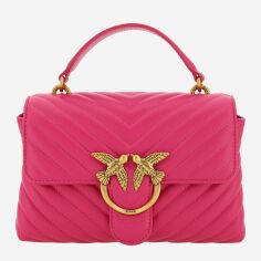 Акція на Сумка крос-боді жіноча шкіряна Pinko Love Lady Mini Handbag 100044A0GK Рожева від Rozetka