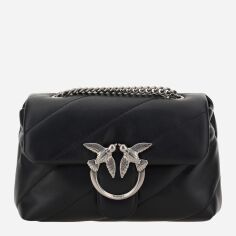 Акція на Сумка крос-боді жіноча шкіряна Pinko Love Mini Puff Shoulder Bag 100039A0F2 Чорна від Rozetka