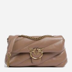 Акція на Сумка крос-боді жіноча шкіряна Pinko Love Classic Shoulder Bag 100038A0F2 Бежева від Rozetka