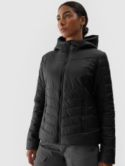 Акція на Куртка демісезонна коротка з капюшоном жіноча 4F Down Jacket F279 4FAW23TDJAF279-20S S Чорна від Rozetka