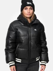 Акция на Куртка зимова коротка жіноча Lonsdale 117510-1500 XS Чорна от Rozetka