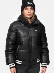 Акция на Куртка зимова коротка жіноча Lonsdale 117510-1500 L Чорна от Rozetka