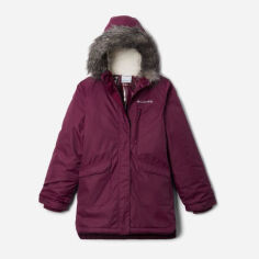 Акция на Підліткова зимова куртка-парка для дівчинки Columbia Suttle Mountain™ Long Insulated Jkt 1954571-616 170-176 см (XL) Ожинова от Rozetka