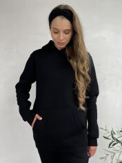 Акція на Худі тепле оверсайз жіноче Merlini Рона 110001001 L-XL Чорне від Rozetka