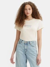 Акція на Футболка довга жіноча Levi's The Perfect Tee Ssnl Bw Shine Gardenia 17369-2189 S Молочна від Rozetka