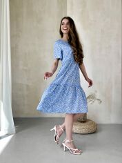 Акция на Сукня міді літня жіноча Merlini Ферро 700000262 L-XL Блакитна от Rozetka