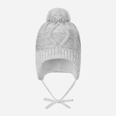Акция на Дитяча зимова шапка в'язана на зав'язках з помпоном для дівчинки Reima Paljakka 5300035A-0101 50 от Rozetka