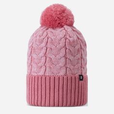 Акция на Дитяча зимова шапка-біні з помпоном для дівчинки Reima Routii 5300088B-4371 56/58 см от Rozetka