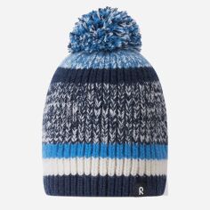 Акция на Дитяча зимова шапка-біні з помпоном для хлопчика Reima Talvelle 5300228A-6981 52/54 см от Rozetka