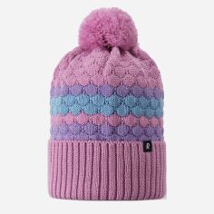 Акция на Дитяча зимова шапка-біні з помпоном для дівчинки Reima Pampula 5300234A-4241 52/54 см от Rozetka
