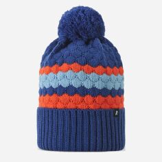 Акция на Дитяча зимова шапка-біні з помпоном для хлопчика Reima Pampula 5300234A-6901 52/54 см от Rozetka