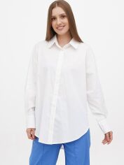 Акция на Сорочка бавовняна оверсайз жіноча EQUILIBRI AZ Cot Shirt M Біла от Rozetka