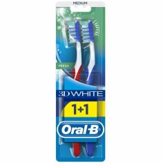 Акція на Набор зубных щеток Oral-B 3D White Fresh 2шт від MOYO