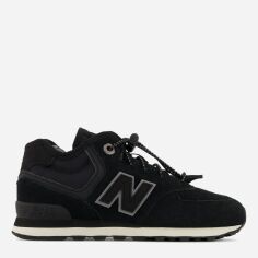Акція на Дитячі шкіряні кросівки для хлопчика New Balance 574 PV574HGX 28 Чорні від Rozetka