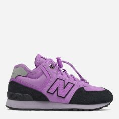 Акция на Дитячі шкіряні кросівки для дівчинки New Balance PV574HXG 28 (10.5) Бузкові от Rozetka