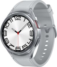 Акція на Samsung Galaxy Watch 6 Classic 47mm Lte Silver with Hybrid Eco-Leather Silver Band (SM-R965FZSA) від Y.UA