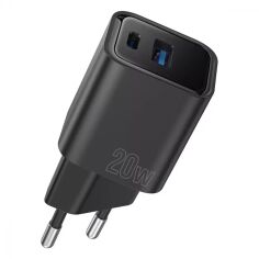 Акція на Proove Wall Charger USB-C+USB Silicone Power Plus 20W Black від Y.UA