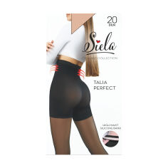 Акция на Колготки жіночі Siela Talia Perfect з високою талією та моделювальними шортиками, 20 DEN, Daino, розмір 3 от Eva