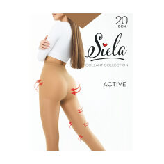 Акція на Колготки жіночі Siela Active з шортиками, 20 DEN, Caramel, розмір 4 від Eva