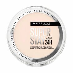 Акція на Стійка компактна тональна крем-пудра для обличчя Maybelline New York SuperStay 24H Hybrid Powder-Foundation, 03, 9 г від Eva