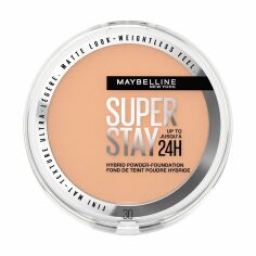 Акція на Стійка компактна тональна крем-пудра для обличчя Maybelline New York SuperStay 24H Hybrid Powder-Foundation, 30, 9 г від Eva