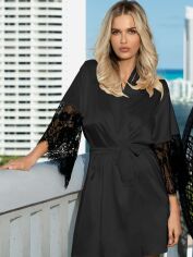 Акція на Халат DKaren Housecoat Dagmara S Black від Rozetka