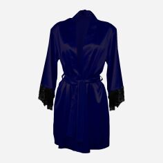 Акция на Халат жіночий DKaren Housecoat Adelaide XL Navy Blue от Rozetka