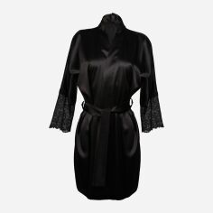 Акция на Халат жіночий DKaren Housecoat Clarisse XL Black от Rozetka