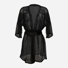 Акція на Халат жіночий DKaren Housecoat Costance XL Black від Rozetka