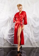 Акція на Халат жіночий великого розміру DKaren Plus Size 130 9XL Red від Rozetka