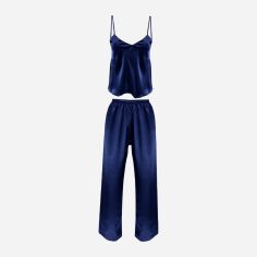 Акция на Піжама (майка + штани) DKaren Set Iga XL Navy Blue от Rozetka