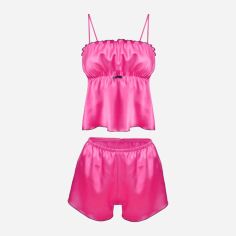 Акция на Піжама (майка + шорти) DKaren Set Elwira XL Dark Pink от Rozetka