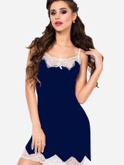 Акция на Нічна сорочка DKaren Slip Laila 2XL Navy Blue от Rozetka