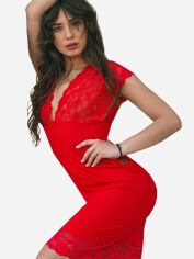 Акция на Нічна сорочка DKaren Slip Lesley XL Red от Rozetka