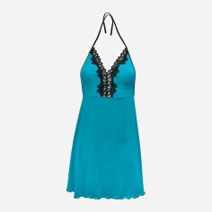 Акция на Нічна сорочка DKaren Slip Lucja XL Turquoise от Rozetka