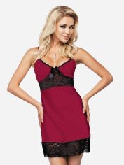 Акция на Нічна сорочка DKaren Slip Marita XS Crimson от Rozetka