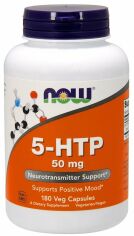 Акція на Now Foods 5-HTP Гидрокситриптофан, 50 mg, 180 Veg Capsules (NOW-00101) від Stylus