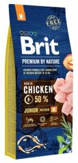Акция на Сухой корм Brit Premium для щенков средних пород M 15 кг (8595602526338) от Stylus