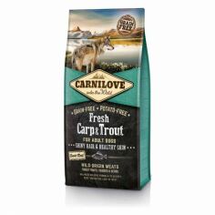 Акция на Сухой корм Carnilove Fresh Carp & Trout для взрослых собак 12 кг (8595602527557) от Stylus