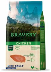 Акция на Сухой корм Bravery Chicken Mini Adult с курицей 7 кг (6701 Br Chic Adul M_ 7KG) от Stylus